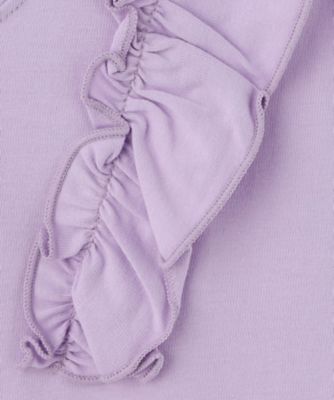 【１１０ー１６０】コットン肩フリルＴシャツ（２００２５３５０１１）