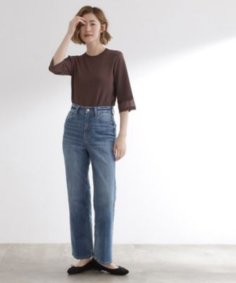 美品　マディソンブルー　ワイドデニムパンツ 裾フレア　大きいサイズ　 ホワイト 美品 マディソンブルー ワイドデニムパンツ 裾フレア 大きい