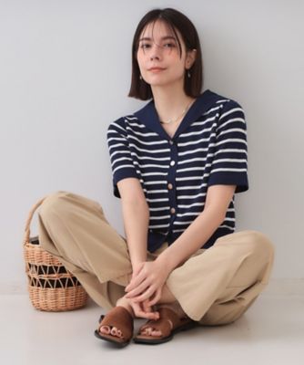 【00s】 PPFM 2tone border knit 希少カラー セーラーカラーボーダーニット【洗濯機洗い可
