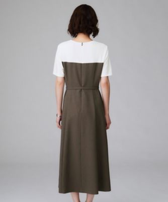 【美品】UNTITLED 46 2024ss 異素材ドッキングワンピース BLK 異素材ドッキングワンピース[品番：TRIW0003908]｜CORNERS