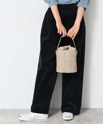 【明日香2015】衿秀バケツバッグ　正絹・牛革　ブルー/綿・牛革　蓮バッグ 2WAY】メッシュバケツBAG（2002535173） | Dessin