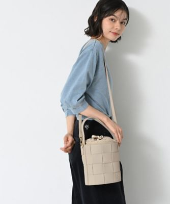 【明日香2015】衿秀バケツバッグ　正絹・牛革　ブルー/綿・牛革　蓮バッグ 2WAY】メッシュバケツBAG（2002535173） | Dessin