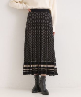 SHOO LA RUE (Women)/シューラルー【高レビュー/セットアップ可/S-LL】女性らしさ際立つ 洗えるもちもちニットスカート(2002535664) クロ219 ロングスカート【三越伊勢丹/公式】