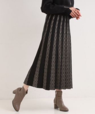 SHOO LA RUE (Women)/シューラルー【高レビュー/セットアップ可/S-LL】女性らしさ際立つ 洗えるもちもちニットスカート(2002535664) クロ319 ロングスカート【三越伊勢丹/公式】