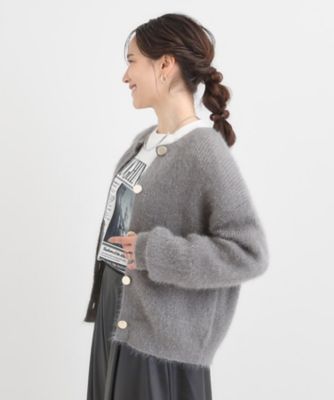 S－LL】ふわふわシャギー 大人レディなカーディガン