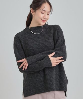 S－LL／洗濯機可】ふわふわが魅力 ハイネックニットプルオーバー