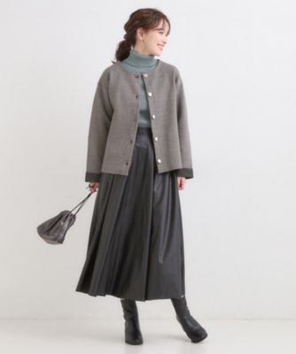 【お値下げ】IENA ウールサージW前ジャケット ウールサージノーカラージャケット|allureville OFFICIAL SITE