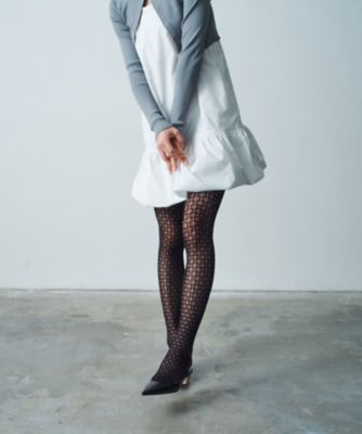 piedi nudi｜dot lace tights