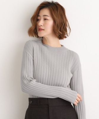 毛玉軽減／洗える】ミニケーブルニット（2002535846