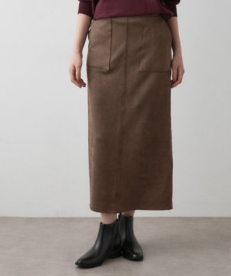 セットアップ可・洗える】マシュマロスウェードスカート