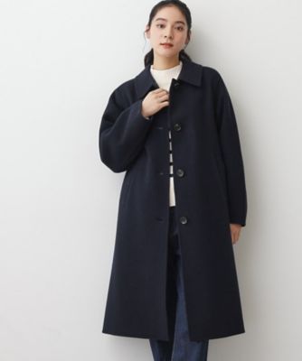 洗える】ウール混リバーメルトンロングコート（2002535852