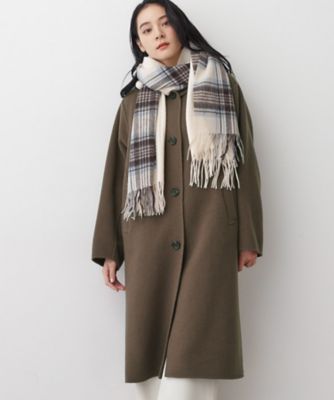 洗える】ウール混リバーメルトンロングコート（2002535852