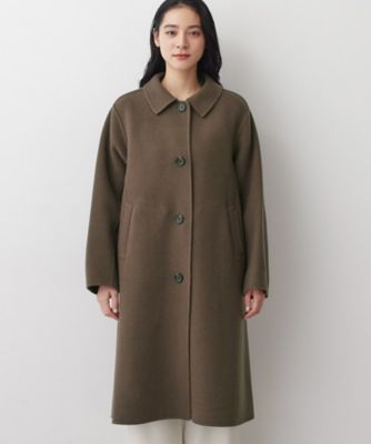 洗える】ウール混リバーメルトンロングコート（2002535852