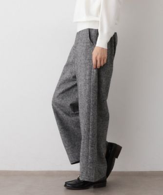 洗える／後ろゴム】ツイードワイドパンツ（2002535858