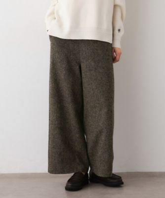 洗える／後ろゴム】ツイードワイドパンツ（2002535858