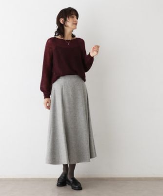 洗える】ツイードフレアスカート（2002535859） | Dessin
