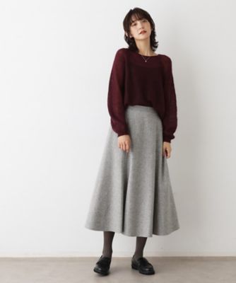 洗える】ツイードフレアスカート（2002535859） | Dessin