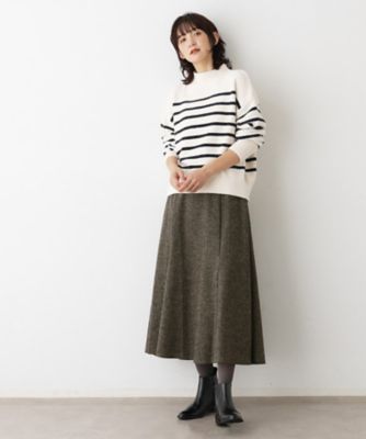 洗える】ツイードフレアスカート（2002535859） | Dessin