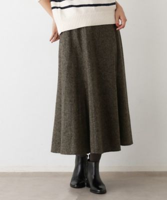 洗える】ツイードフレアスカート（2002535859） | Dessin