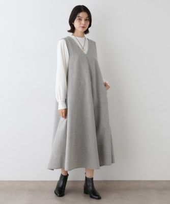 洗える】Vネックジャンパースカート（2002535860