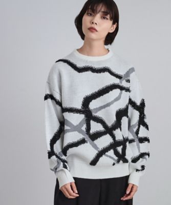 新品タグ付き♡ 今季 Theory フーディーニット S 春夏 サガララインアートニットプルオーバー（2002535917） | tk