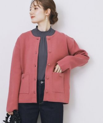 ダブルフェイスコーディガン【洗濯機OK】（2002536190