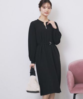 未使用タグ付 黒 29700円 js.luxe リネン　キーネック ワンピース 未使用タグ付 黒 29700円 js.luxe リネン キーネック ワンピース