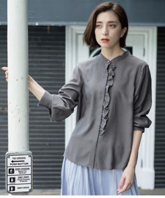 フロントフリルブラウス【洗濯機OK】（2002536206