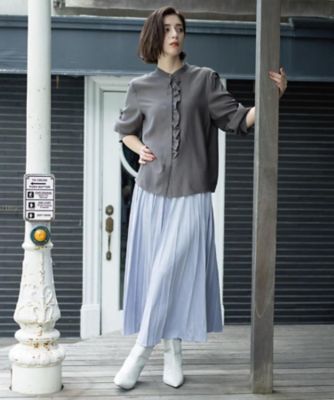 パフ袖　フロントフリル　長袖　ブラウス ce016-65870-01b.jpg?basethum=225