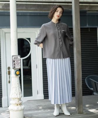 フロントフリルブラウス【洗濯機OK】（2002536206