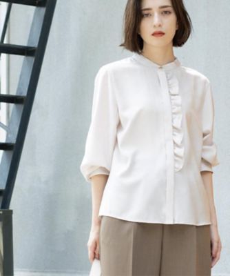 美品 アメノチハレ ボウタイブラウス フロントフリル Keep clean 白 美品 アメノチハレ ボウタイブラウス フロントフリル Keep clean