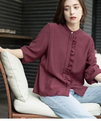 OPAQUE.CLIP (Women)/オペークドットクリップ フロントフリルブラウス(2002536206) アカ064 トップス【三越伊勢丹/公式】