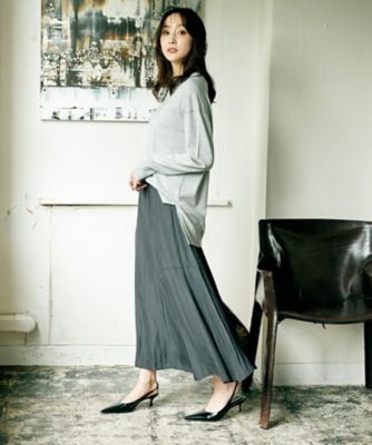 洗える／1枚で着映え】ソフト裾フレアスカート（2002536231