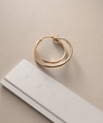 K10中空クロスダブル フープピアス（2002536271