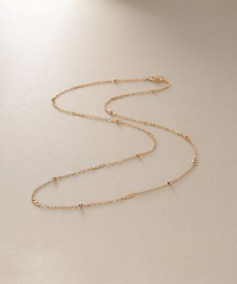 ＜COCOSHNIK (Women)＞Ｋ１８フラットキヘイ×ハニーカットビーズ　ネックレス（２００２５３６２７７）