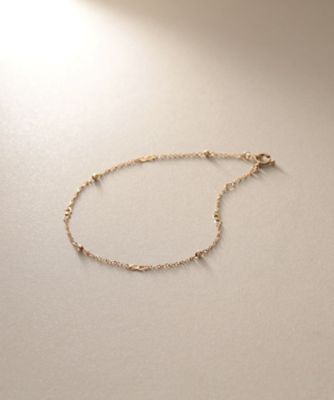 ＜COCOSHNIK (Women)＞Ｋ１８フラットキヘイ×ハニーカットビーズ　ブレスレット（２００２５３６２７９）