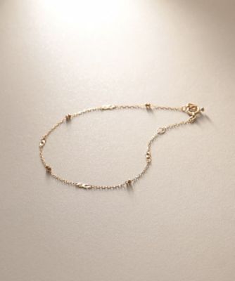 ＜COCOSHNIK (Women)＞Ｋ１８フラットキヘイ×カットビーズ　ブレスレット（２００２５３６２８０）