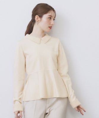 ＜index (Women)＞フェザードッキングペプラムニット【洗濯機ＯＫ】（２００２５３６２８１）