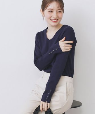 【お値下げ】新品チャコットＶネックニット着丈53㌢身幅42㌢【水色もあり】 お値下げ】新品チャコットVネックニット着丈53㌢身幅42㌢【水色