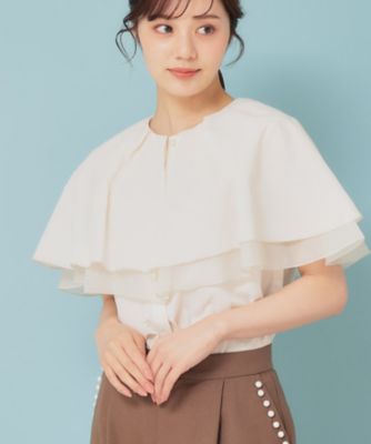 ケープフリルブラウス ケープフリルシャツブラウス｜グローブの通販｜&mall（アンド