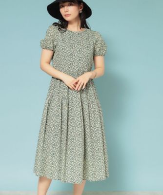 SUNAUNA (Women)/スーナウーナ 【Web限定カラー/リバティプリント】パフスリーブワンピース(2002536332)