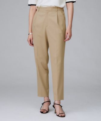 はっ水／後ろウエストゴム／洗える】ストレッチテーパードパンツ