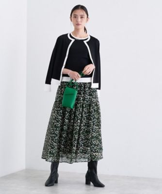 セットアップ可能】フラワーシフォンスカート