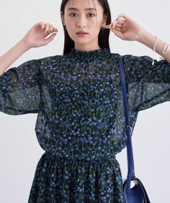 INDIVI ビーズ装飾すそティアードシフォンブラウス　他2点 INDIVI ビーズ装飾すそティアードシフォンブラウス他2点