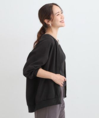 よよ　SUSURI レディース　アウター　麻　日本製s352h272 S－LL】さらりと気軽に羽織れる 麻調リブブルゾン