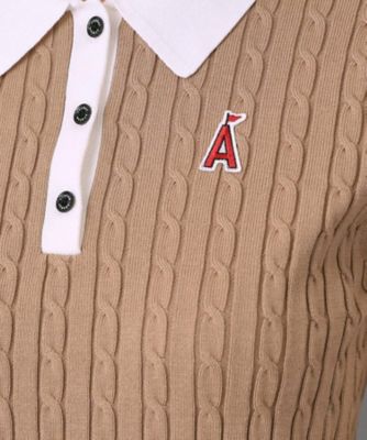 ケーブルニットクレリックポロシャツ（2002536601