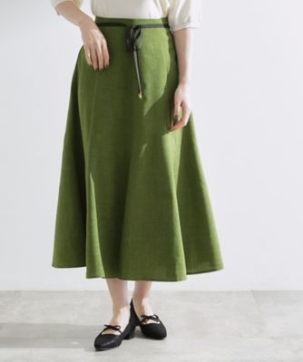 ♡Y's ロング巻きスカート グリーン 【美品・希少・オマケ付き】 ADAM ET ROPÉ FEMME(アダム エ ロペ ファム) / シンセティックスエード