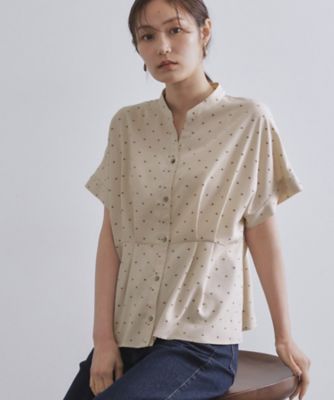 【SALE】OPAQUE.CLIP (Women)/オペークドットクリップ プリントペプラムブラウス(2002536737) ベージュ150 トップス【三越伊勢丹/公式】