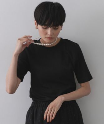 【SALE】OPAQUE.CLIP (Women)/オペークドットクリップ ラメリブカットソー(2002536778) クロ619 トップス【三越伊勢丹/公式】