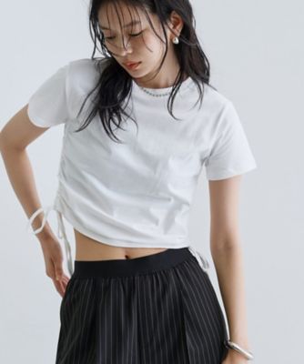 ＜GALLEST (Women)＞【一部店舗限定】サイドドロストクロップドＴ（２００２５３６７８９）